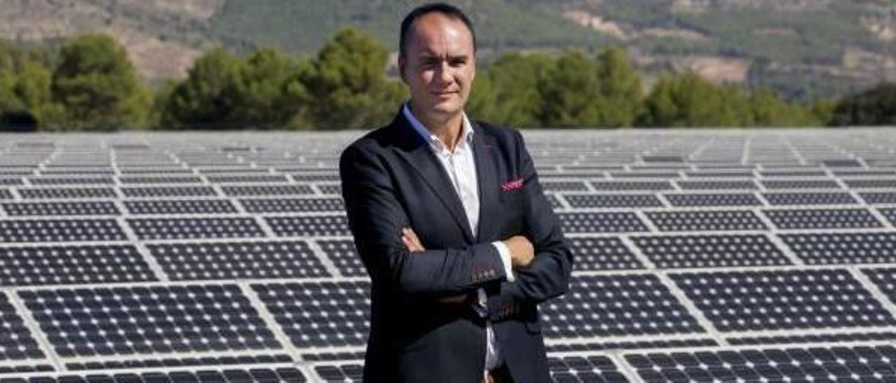 Marcos J. Lacruz, consejero delegado de Energy Investment, en uno de sus parques solares.