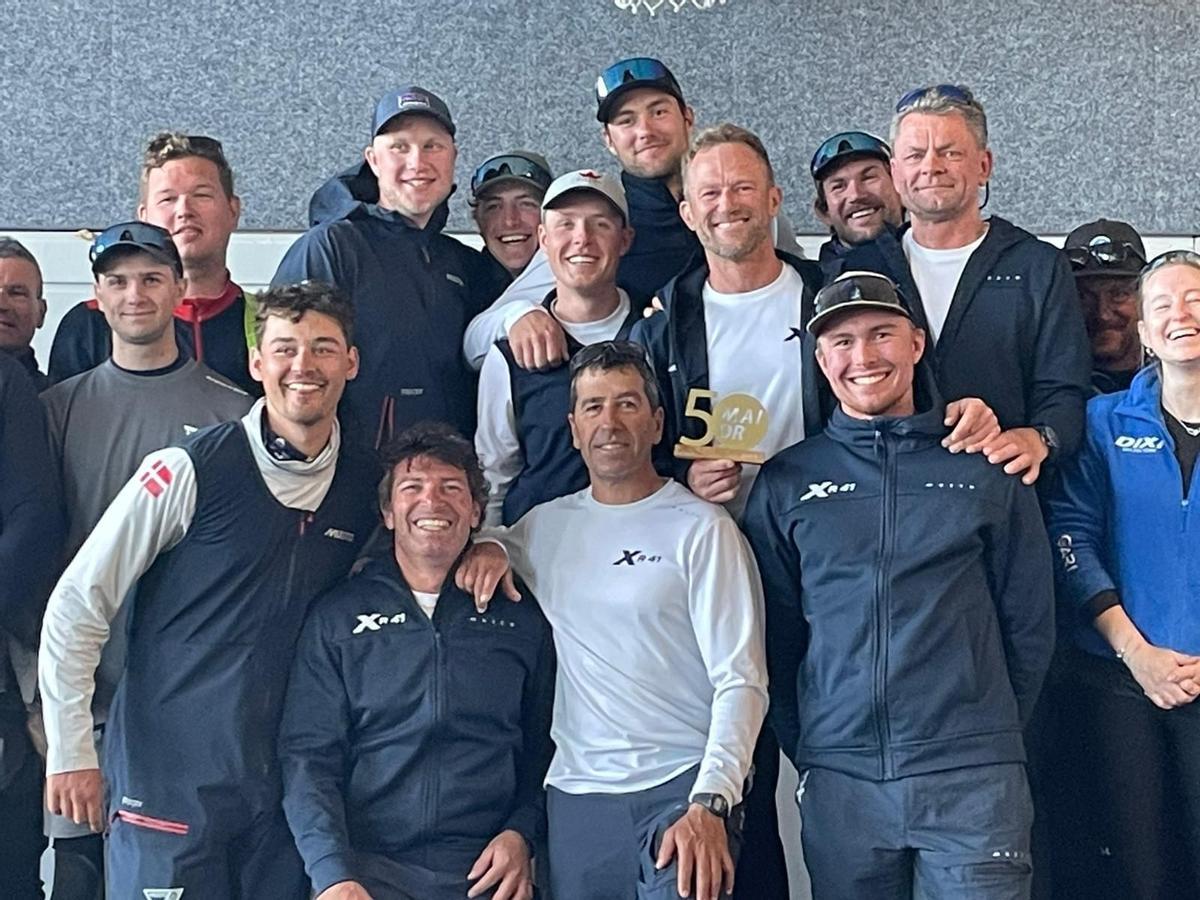 Celebración del equipo danés.