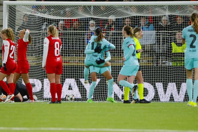 SK Brann Kvinner - FC Barcelona, la ida de cuartos de final de la Champions League femenina, en imágenes.