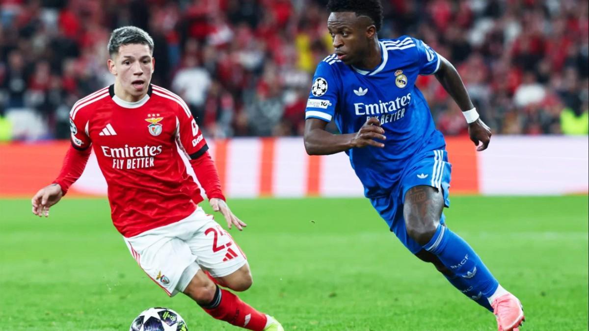 Vinícius y Prestianni volverána encontrarse, esta vez en el Bernabéu