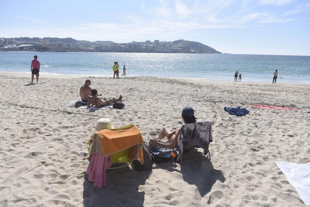 Primeras horas de San Juan 2017 en las playas coruñesas