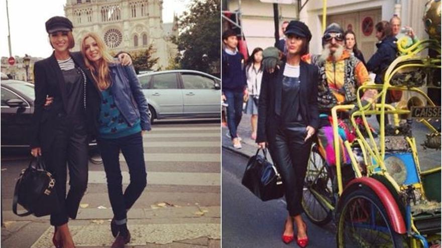 El sensacional &#039;look navy&#039; de Paula Echevarría en París