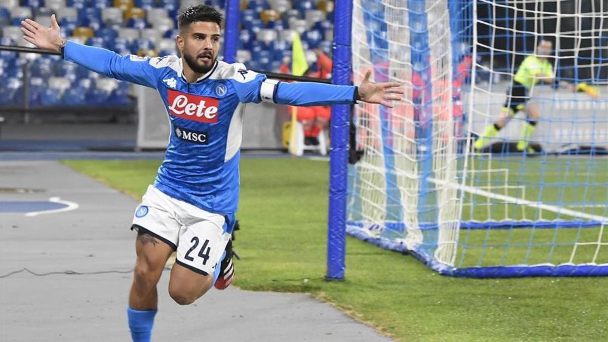 Insigne celebró a lo grande el primer y único tanto napolitano