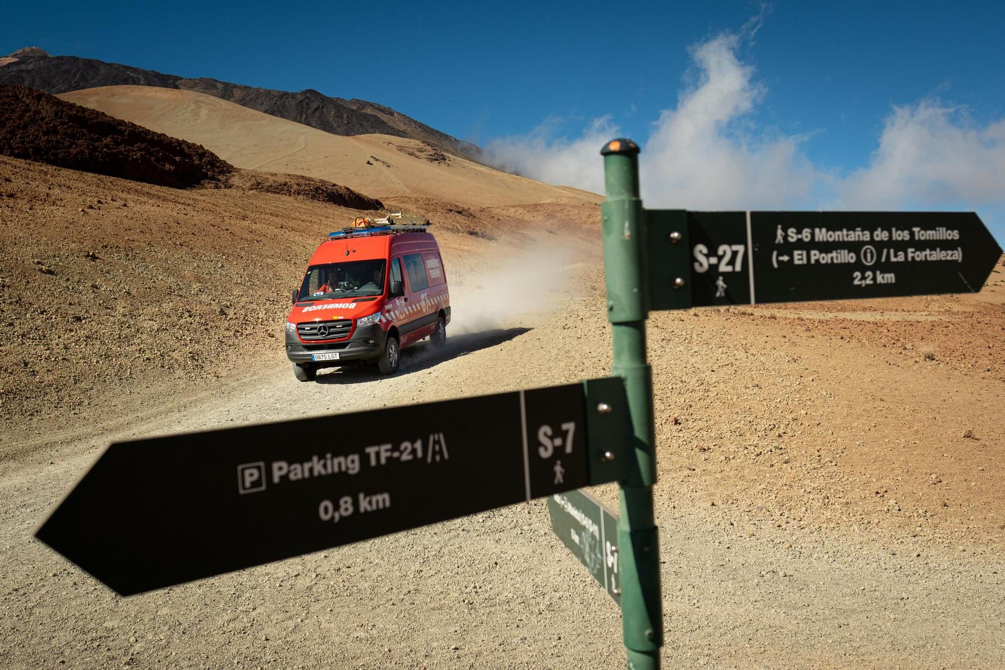 Rescate de senderistas turistas en el Parque Nacional del Teide