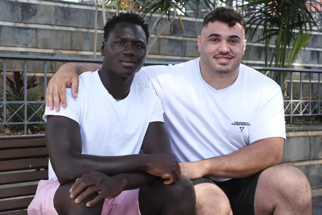 Lamine Dieng y Eusebio Ledesma.