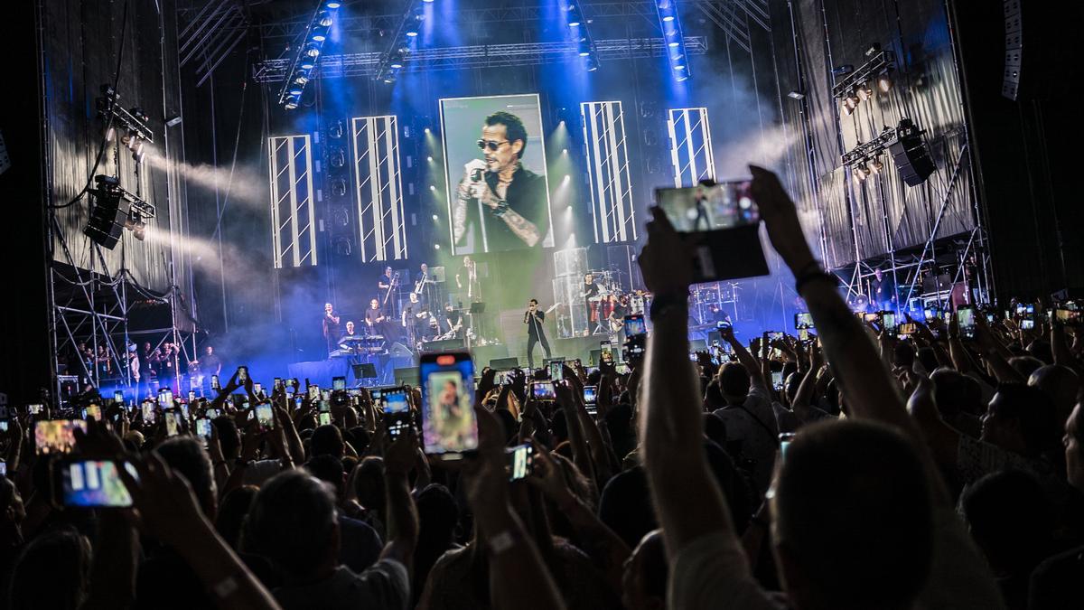 Marc Anthony en un concierto en Barcelona