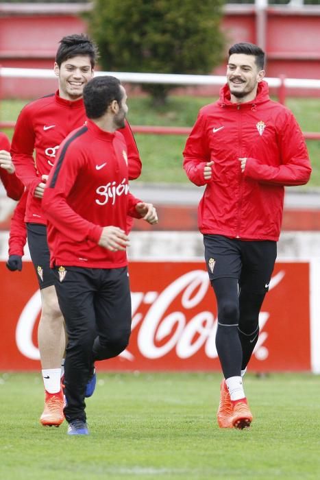 Entrenamiento del Sporting.