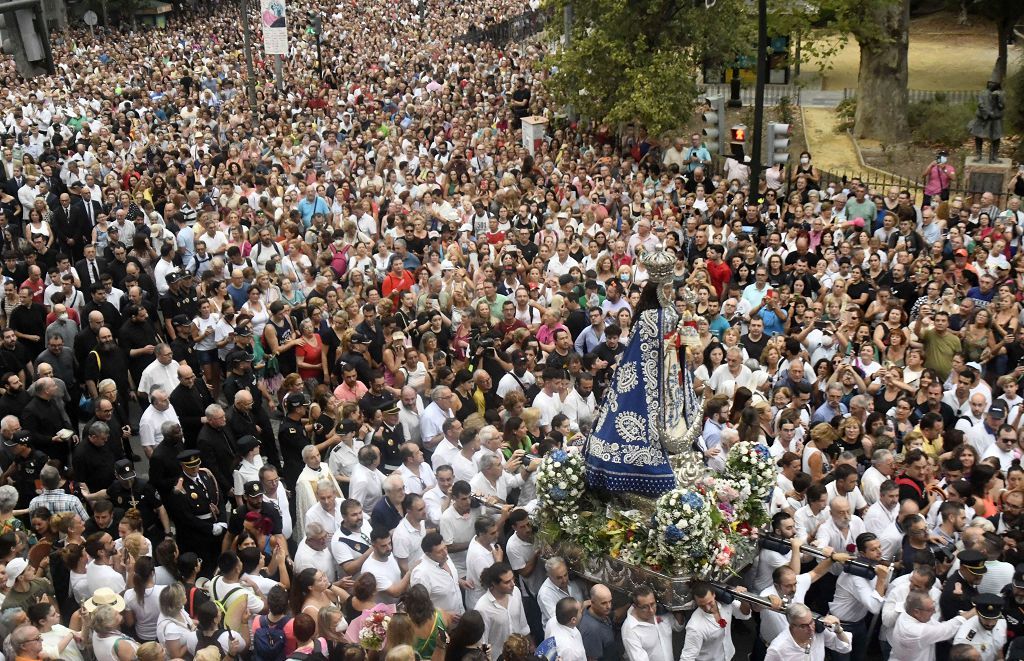 Romería de Murcia: Misa previa y primer tramo del recorrido