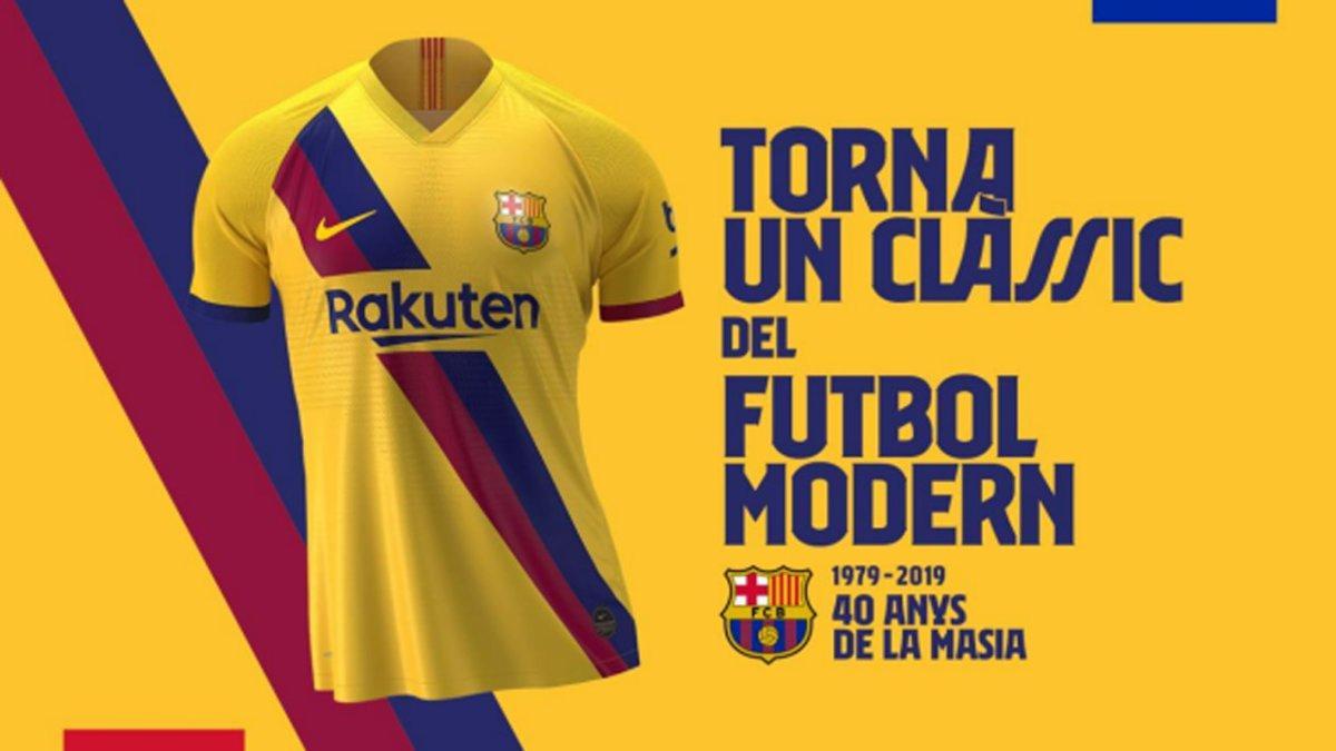 La segunda camiseta del FC Barcelona para la temporada 2019/20