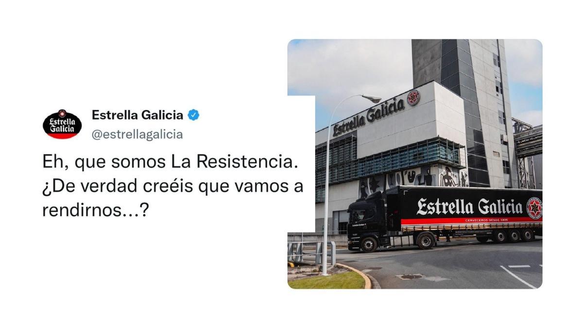 Tuit colgado por la marca Estrella Galicia el pasado 18 de marzo