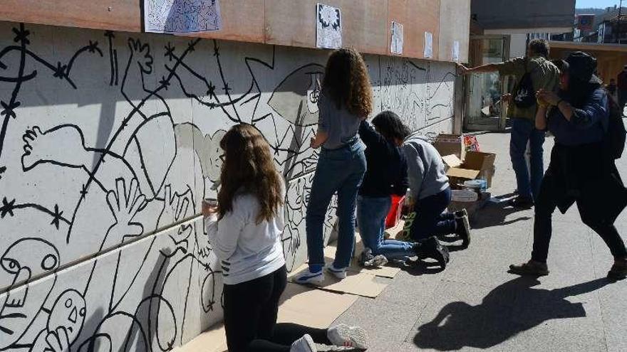 La pintura tendrá 27 metros de longitud. // Gonzalo Núñez