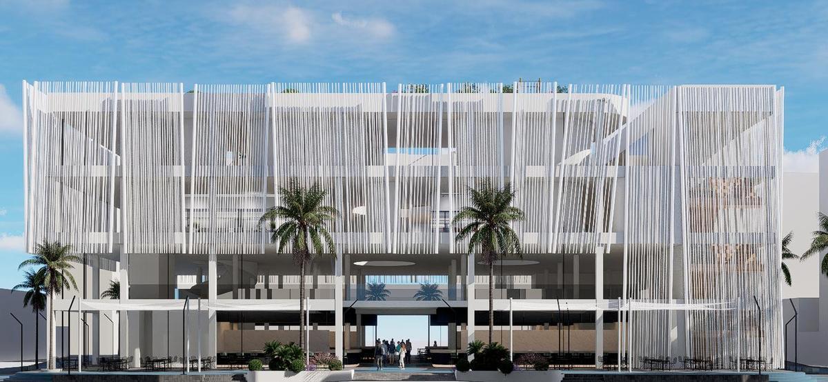 Aspecto final exterior del edificio de la Plasa tras su rehabilitación según el proyecto