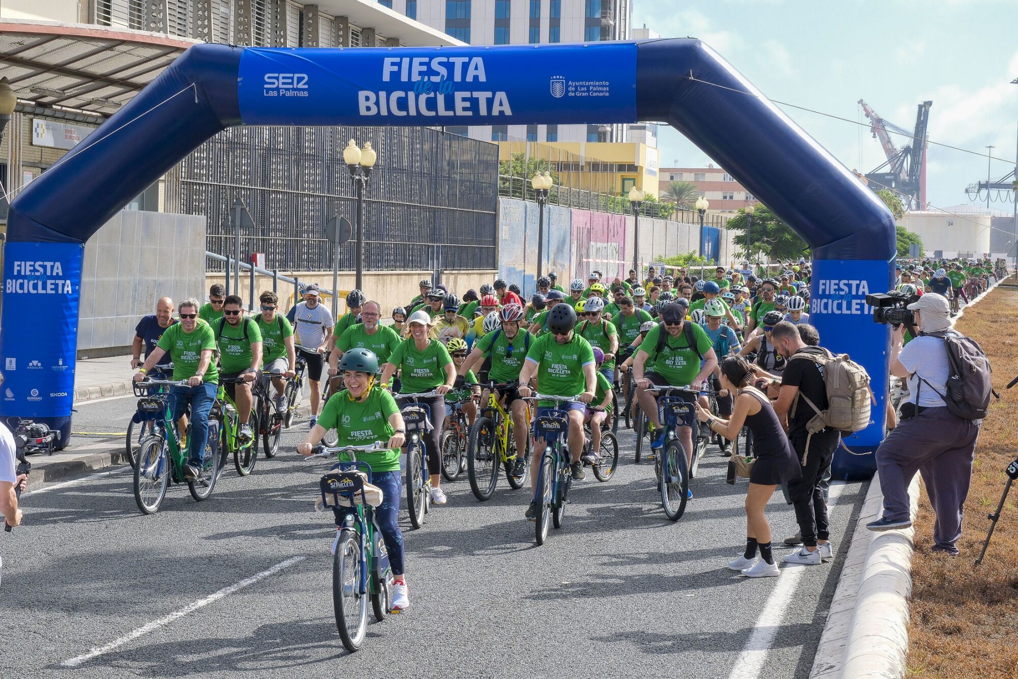 Fiesta de la bici en Las Palmas de Gran Canaria