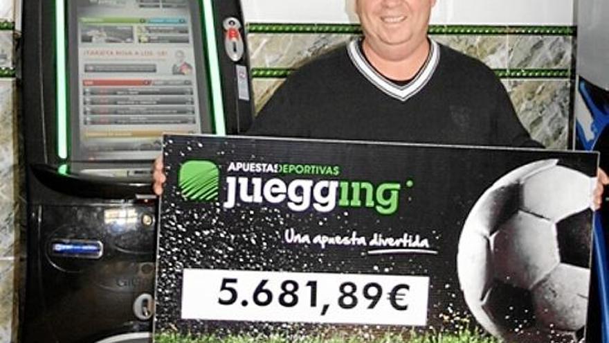 Francisco Martín, ganador de los 5.689,98€  gracias a los terminales Juegging