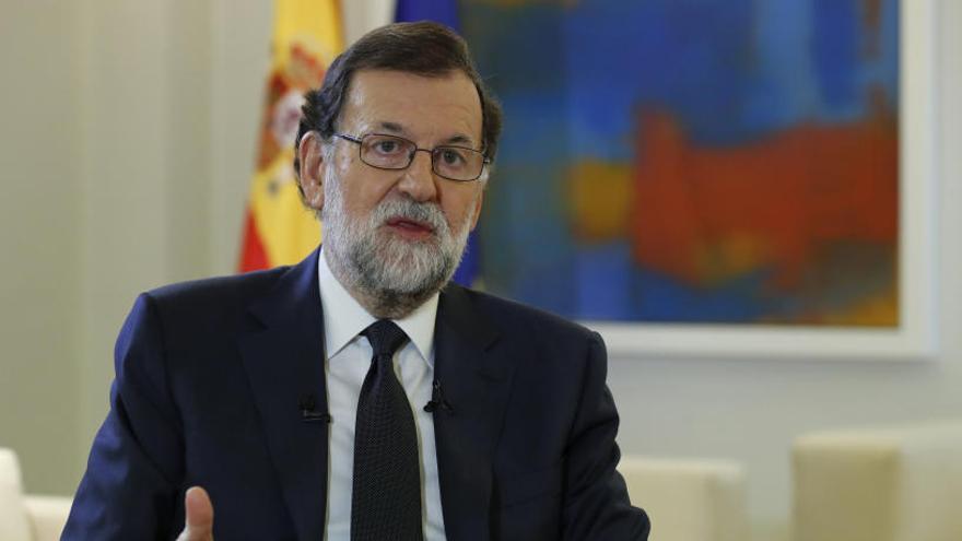 Mariano Rajoy, durante la entrevista.