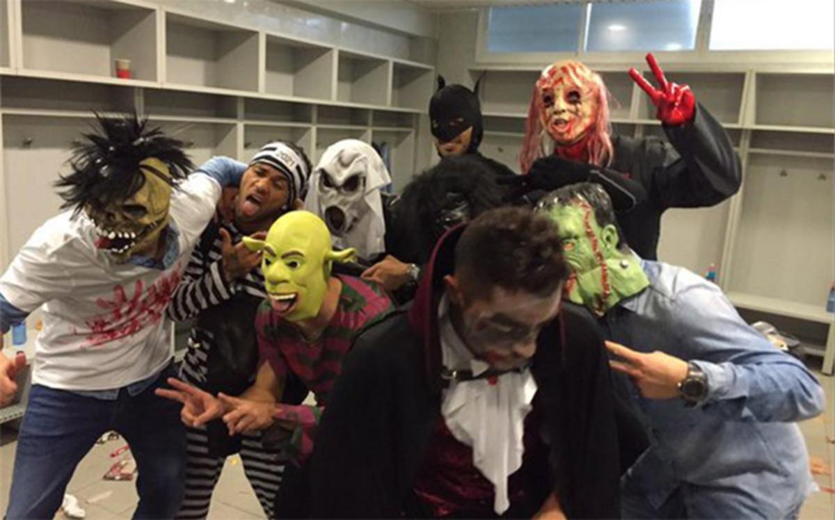 Los jugadores del Barcelona celebraron Halloween