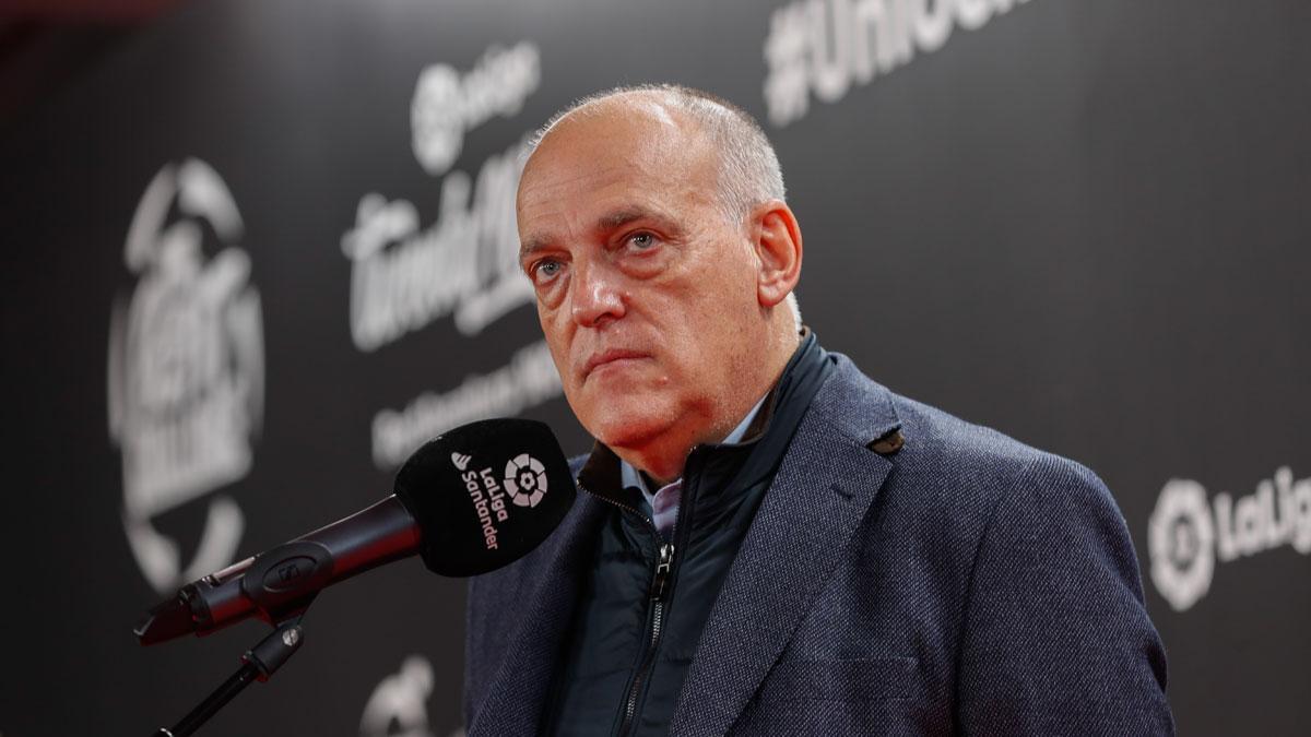 Tebas lo tiene claro: No, el Barça no puede fichar a Haaland