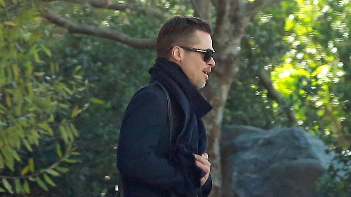 Brad Pitt muy delgado paseando por la calle