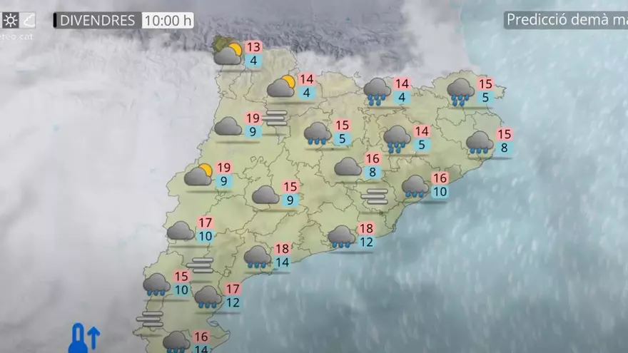 Continua la pluja a l'espera de l'arribada d'un cap de setmana inestable
