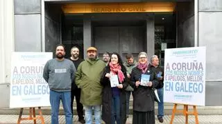 O BNG fai campaña na Coruña para restituir nomes e apelidos en galego
