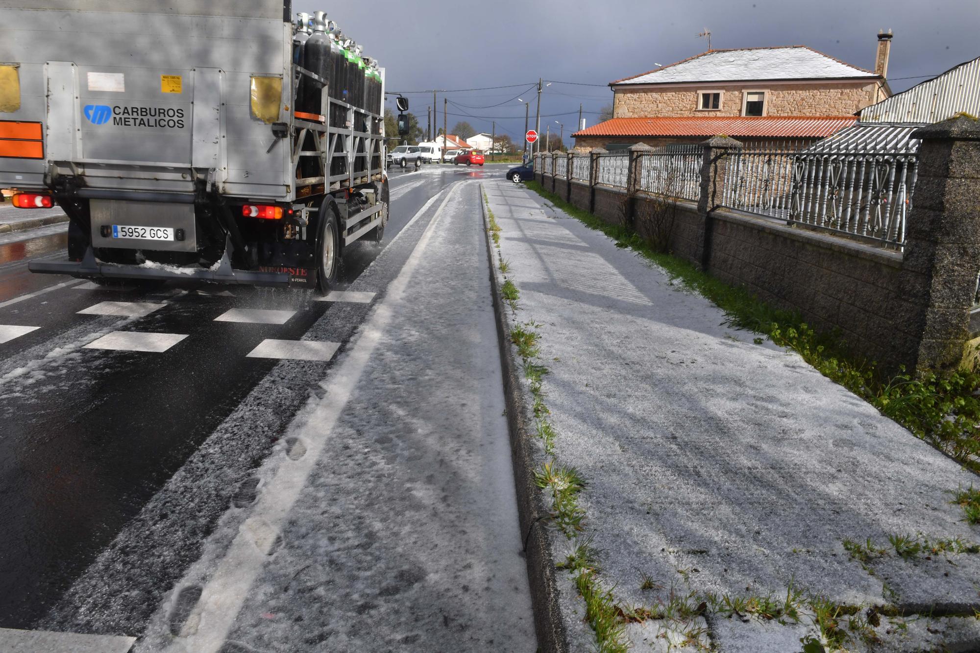 La nieve llega a la montaña de A Coruña