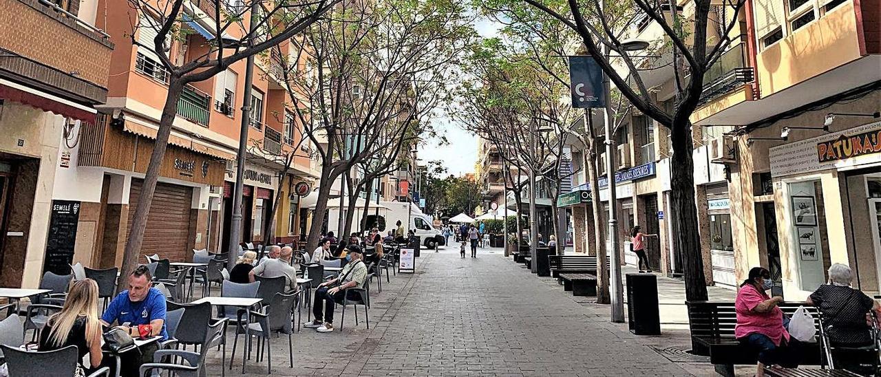 La avenida de la Libertad en San Vicente durante la pandemia. 