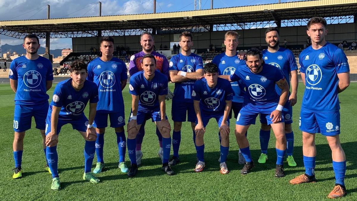 Formación del Binissalem, en el partido de este pasado jueves en Inca