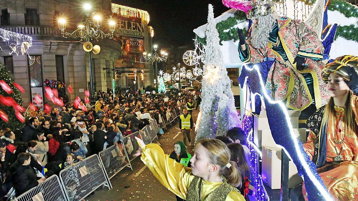 Una imagen de la cabalgata de Reyes de este año en Vigo