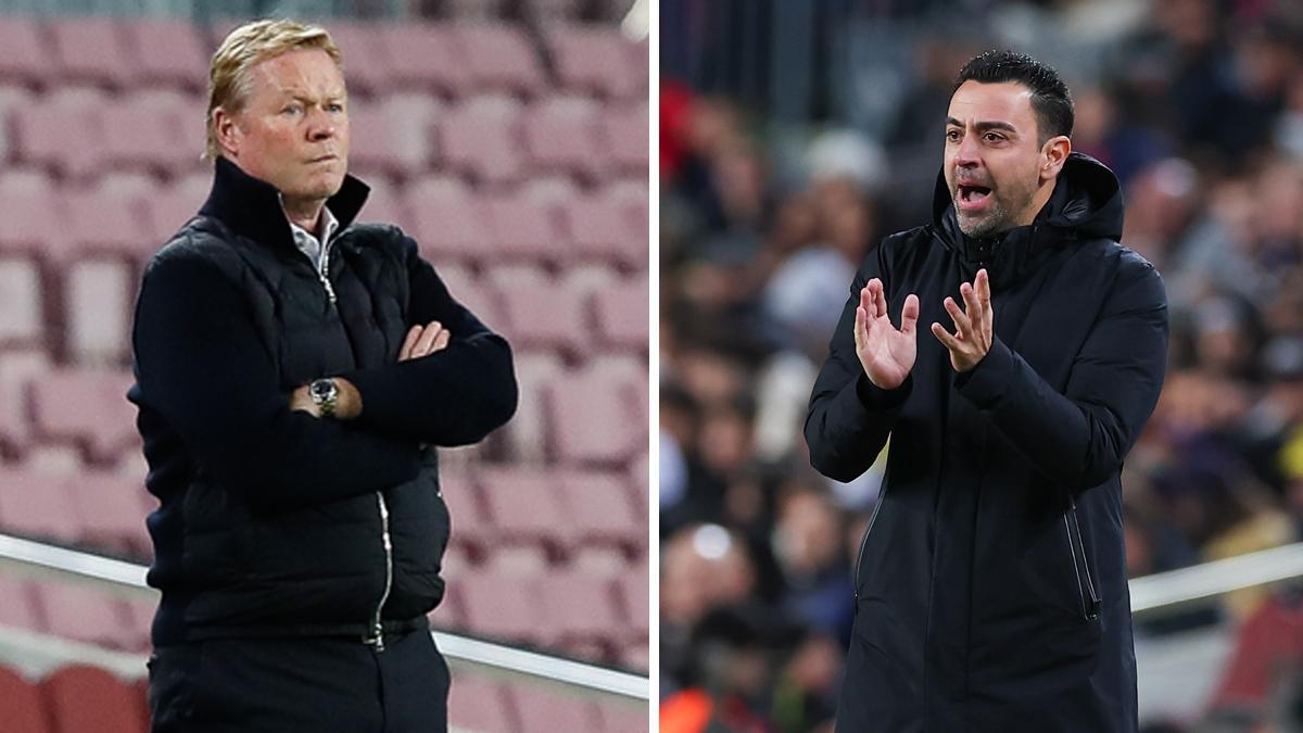 Ronald Koeman y Xavi Hernández