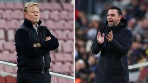 Ronald Koeman y Xavi Hernández