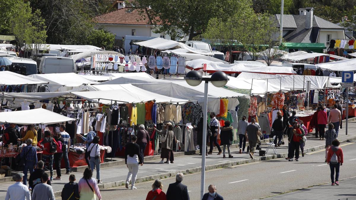 Puestos en el Rastro, en una imagen de archivo.