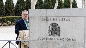 Alfredo Prada a su llegada ayer a la Audiencia Nacional para declarar por las presuntas irregularidades en el Campus de la Justicia