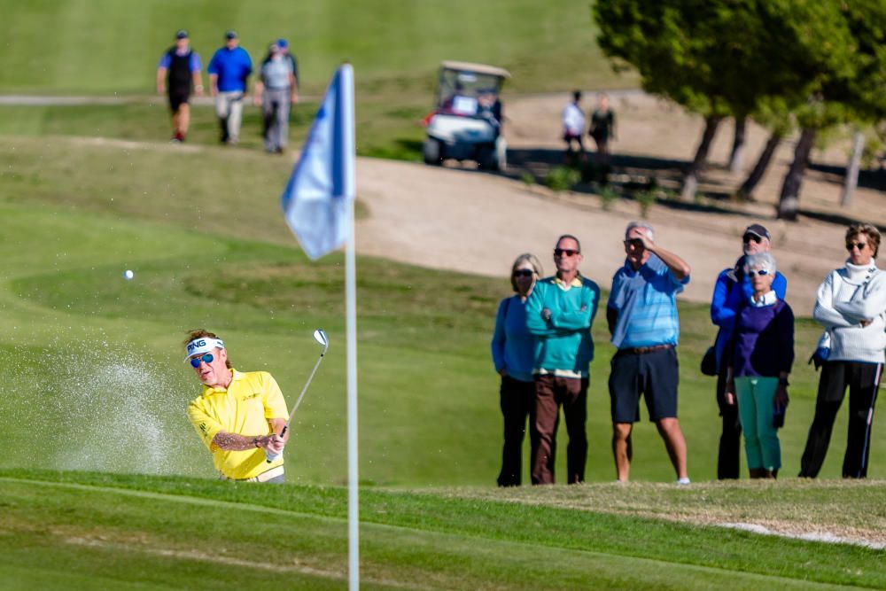 Olazábal y Jiménez lideran el elenco de legendarios golfistas que disputan a partir de hoy el Costa Blanca Seniors Masters en el hotel Villaitana