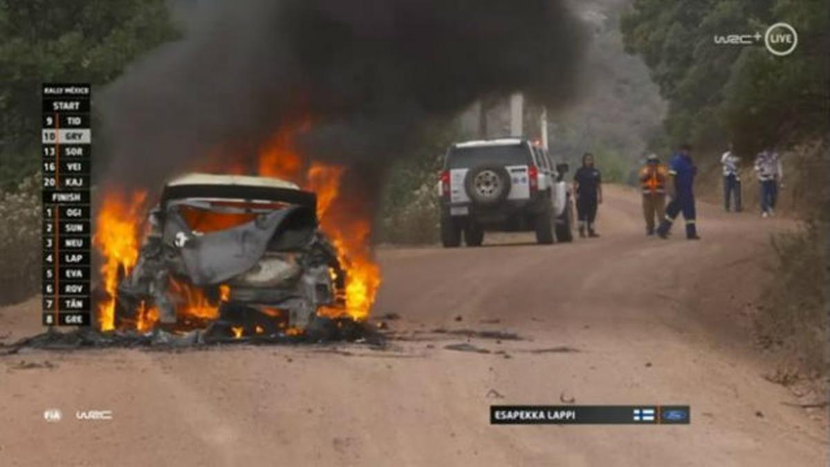 Lappi y Ferm salen ilesos tras incendiarse su coche en México