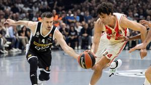 Milos Teodosic y Aleksa Avramovic, en un partido de Euroliga