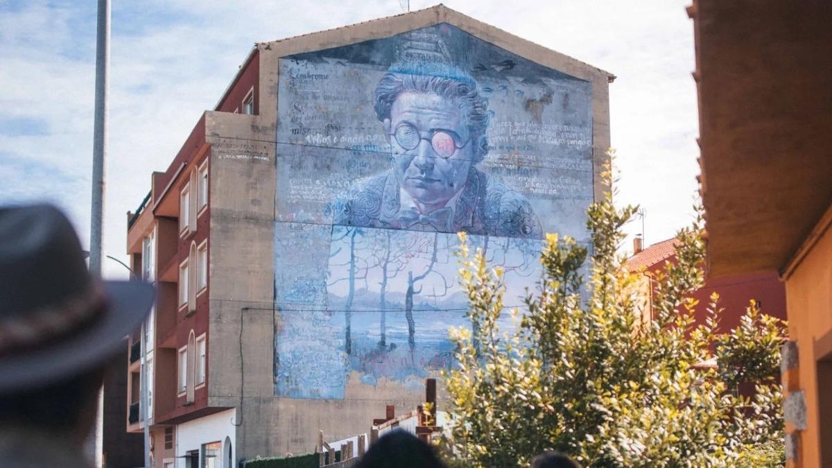 Uno de los murales elaborados en la pasada edición del festival Viladomar en Rianxo