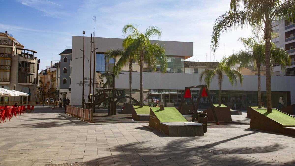 Plaza del Mercat en Algemesí, en una imagen de archivo.