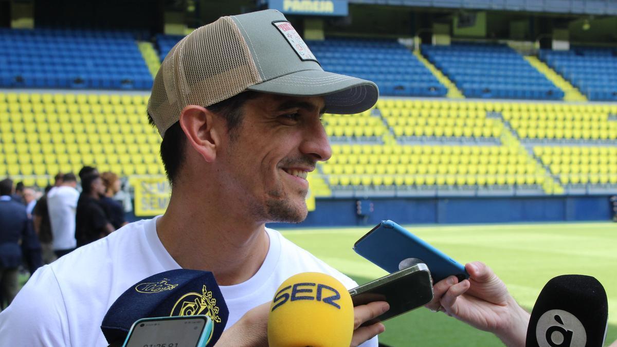 Gerard Moreno durante la comida de final de temporada del Villarreal.