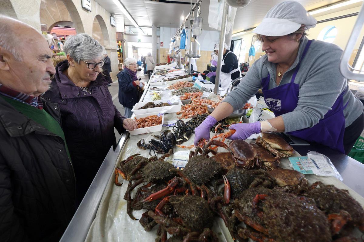 El centollo tiene una importante demanda en la ciudad del Lérez.