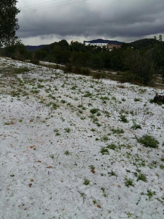 La zona norte de Ibiza, nevada