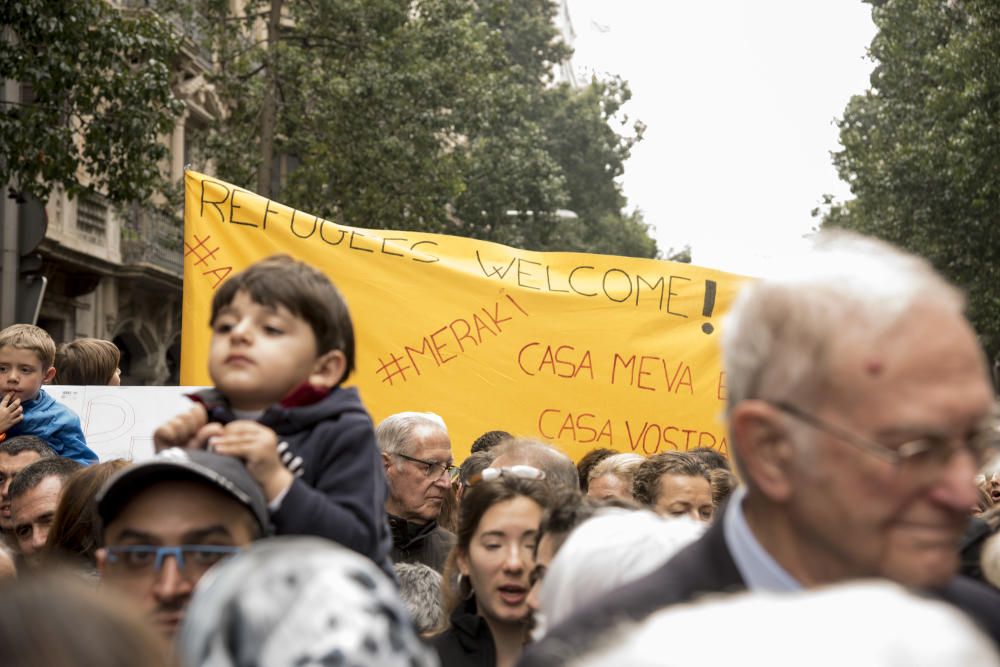 Manifestació per l''acollida de refugiats