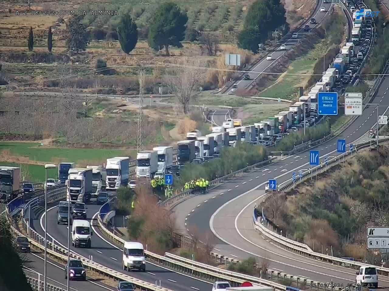 EN IMÁGENES | Decimosexto día de tractoradas en Aragón