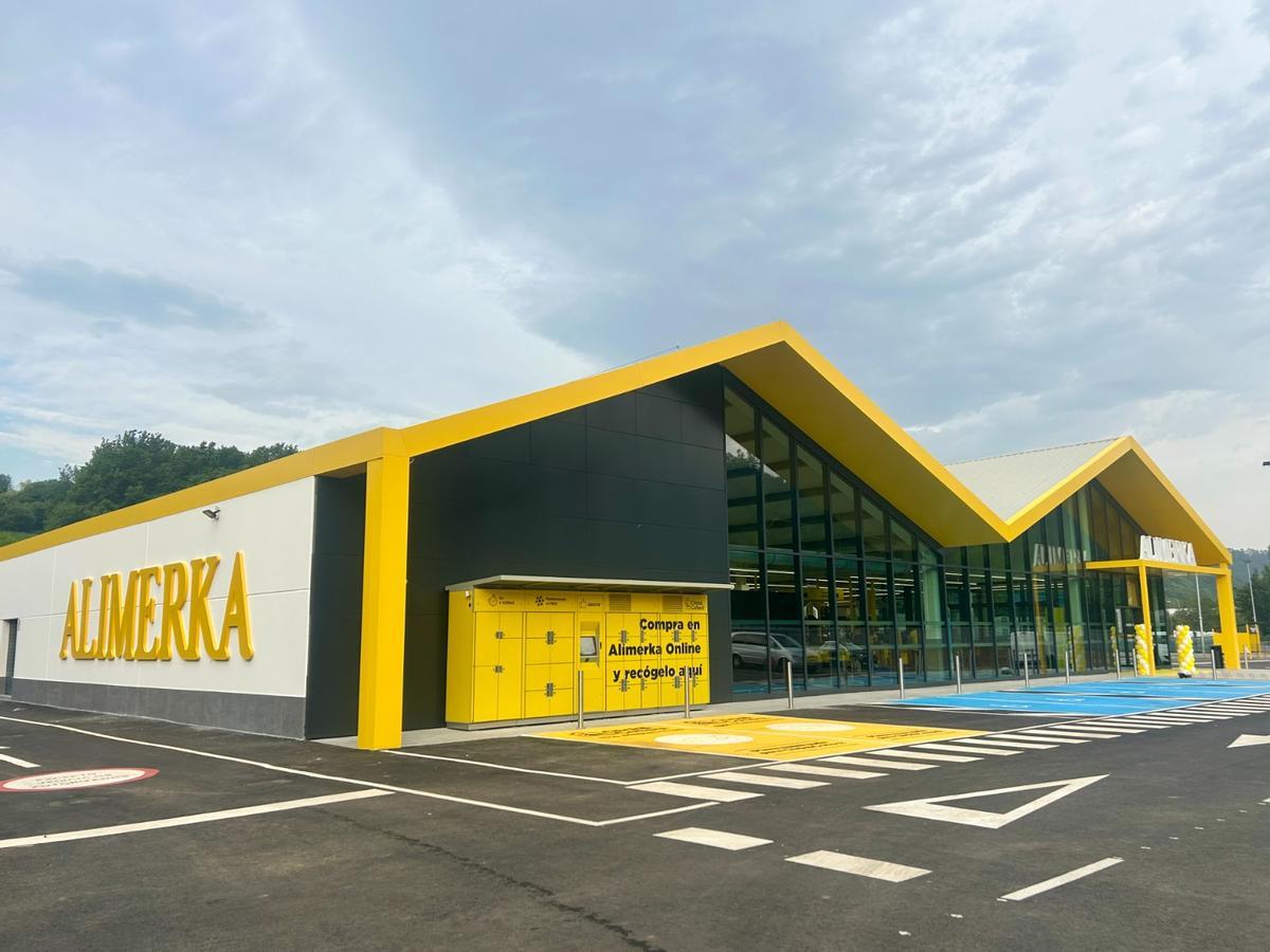 El supermercado de Alimerka en El Prestín.