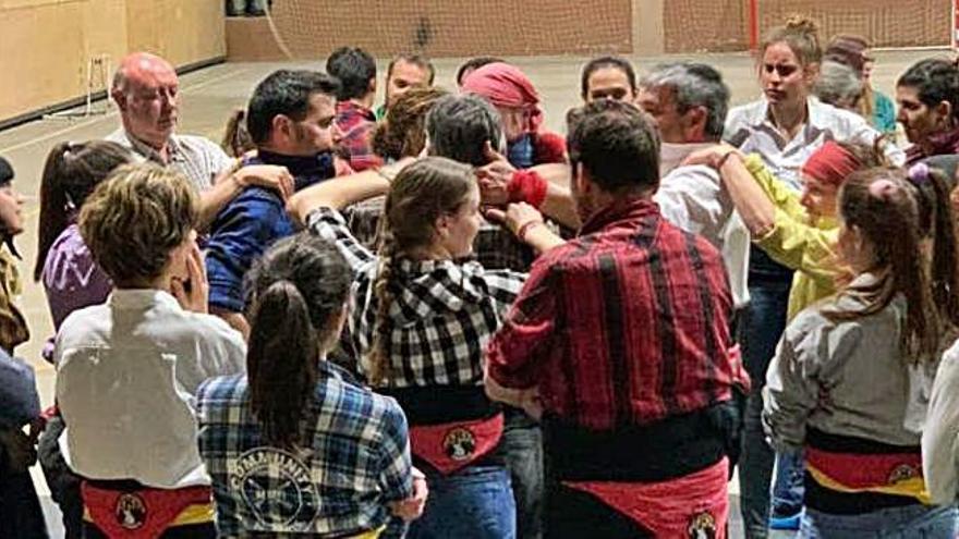 El primer assaig de la Colla Castellera de Cerdanya, dilluns a Ger