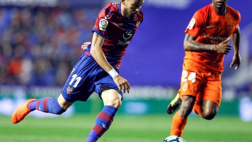 Morales, durante el partido frente al Málaga.