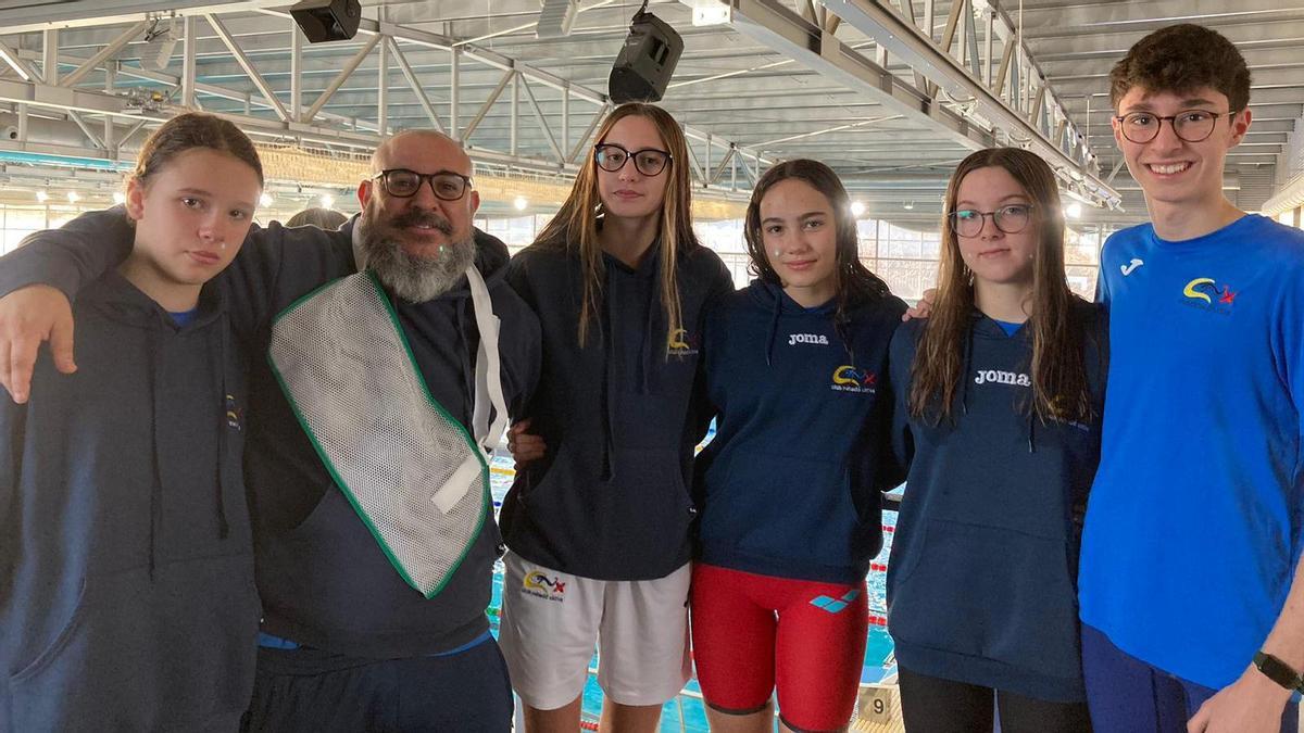Nadadores del CN Xàtiva en el Autonómico en Castelló.