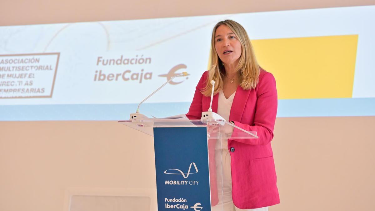 Susana Solís, eurodiputada del PP y experta en industria, este martes en una jornada en el Mobility City de Zaragoza.