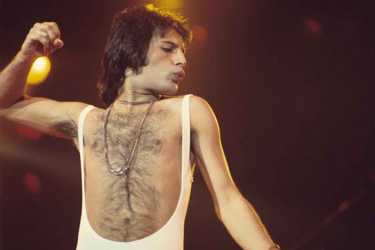 El cantante y líder de Queen Freddie Mercury. 