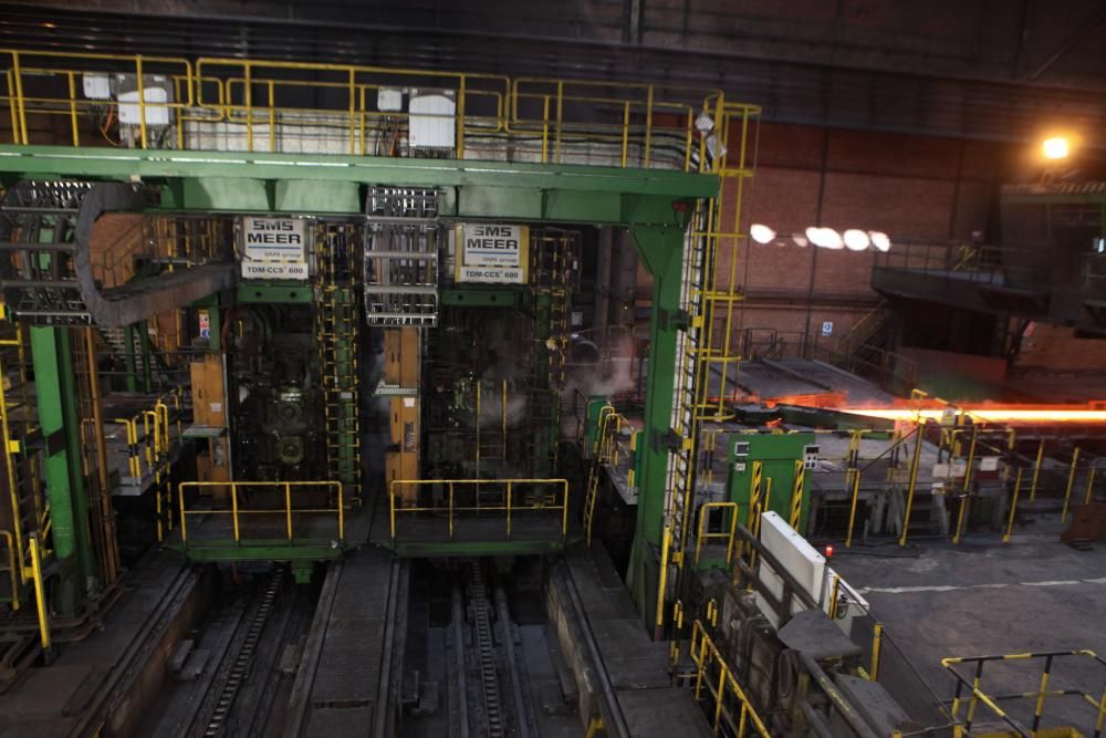 Visita al tren de carril de Arcelor en Veriña (Gijón)