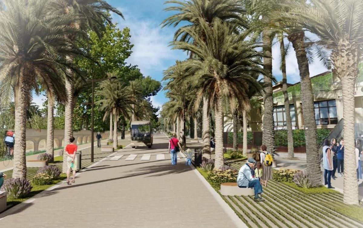 Recreación de la transformación del vial en ecobulevar. | INFORMACIÓN